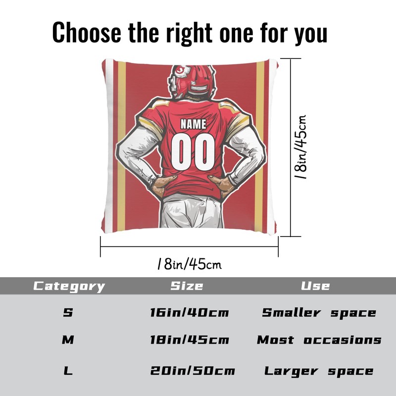 Football Team Custom Pillowcase - 18 ✖ 18, 16 ✖