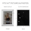 Langdon House 5x7 Picture Frames (Silver, 3 Pack), Contemporary Glam