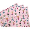 Stesha Party Pink Christmas Kitty Gift Wrapping Paper - Folded