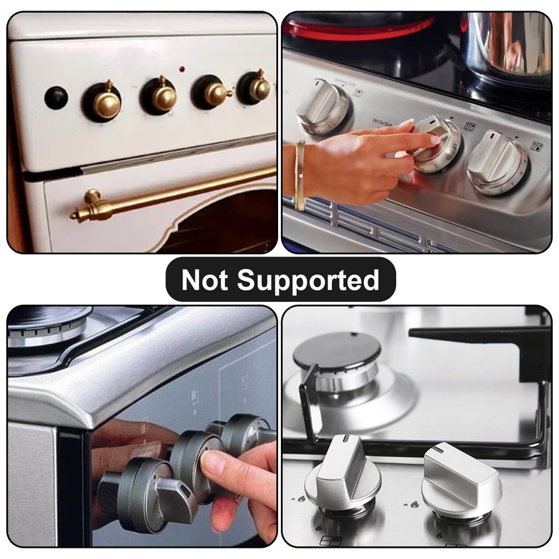 8p Pack Child Proof Stove Knob Safety Covers, Gas Oven