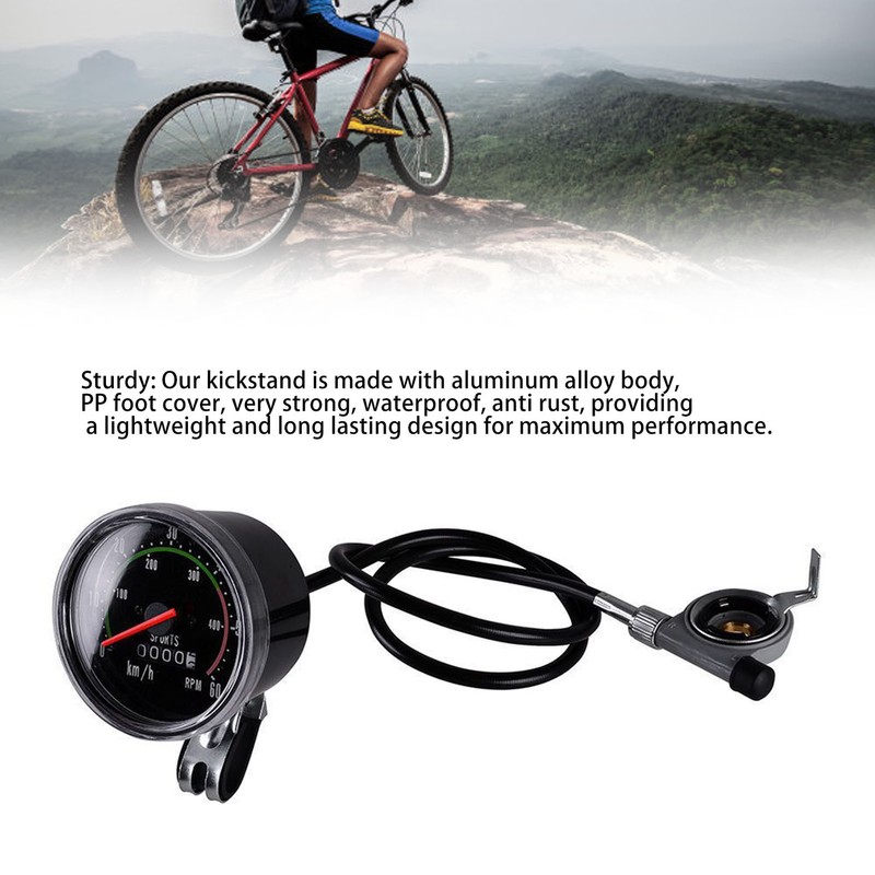 Cycle Mechanical Speedometer Accurate Universal Round Cycling Odometer for 26