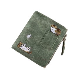 Oyccen Cute Girl's Small Coin Purse Women Wallet with Zipper Pocket Short Credit Card Holders