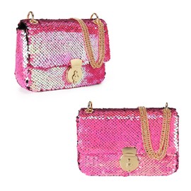 GLITZALL Crossbody Bags for Women Fashion Evening Party Shining Sequins Shoulder Bag Clutch Chain Strap Glitter Handbag