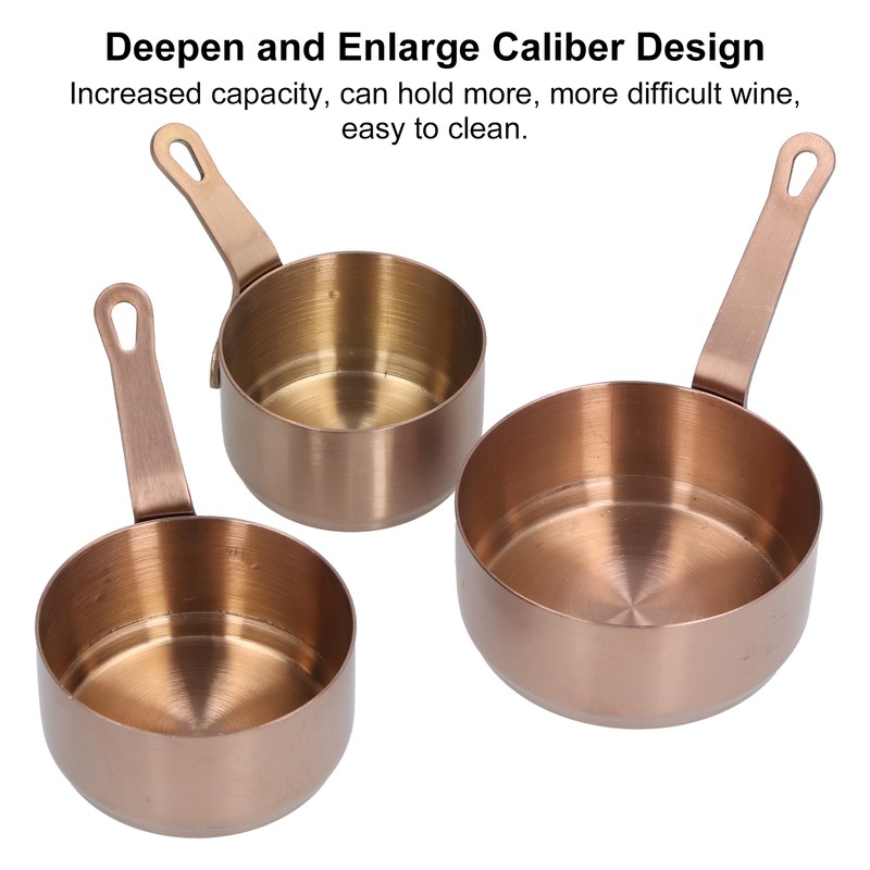 3pcs Sauce Cups Stainless Steel Sauce Dish with Handle for