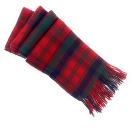 100% Pure Lambswool Tartan Scarf women and men - 12x60" - Spring collection - Red Checkered scarves - Smooth Brushed wool -Mothers day, Valentines day gift (Robertson Red Scottish Tartan)