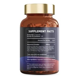 Totaria Complejo De Magnesio 12 En 1 Con 120 Caps Hecho 