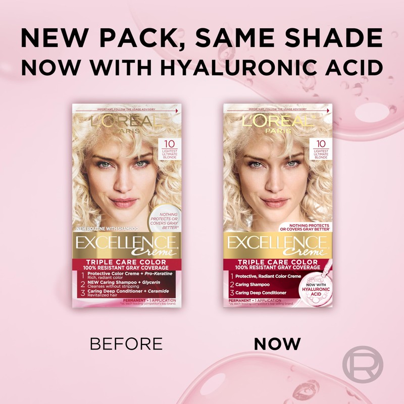 L'Oreal Paris Excellence Crème Permanent Hair Dye, Triple Care Hair