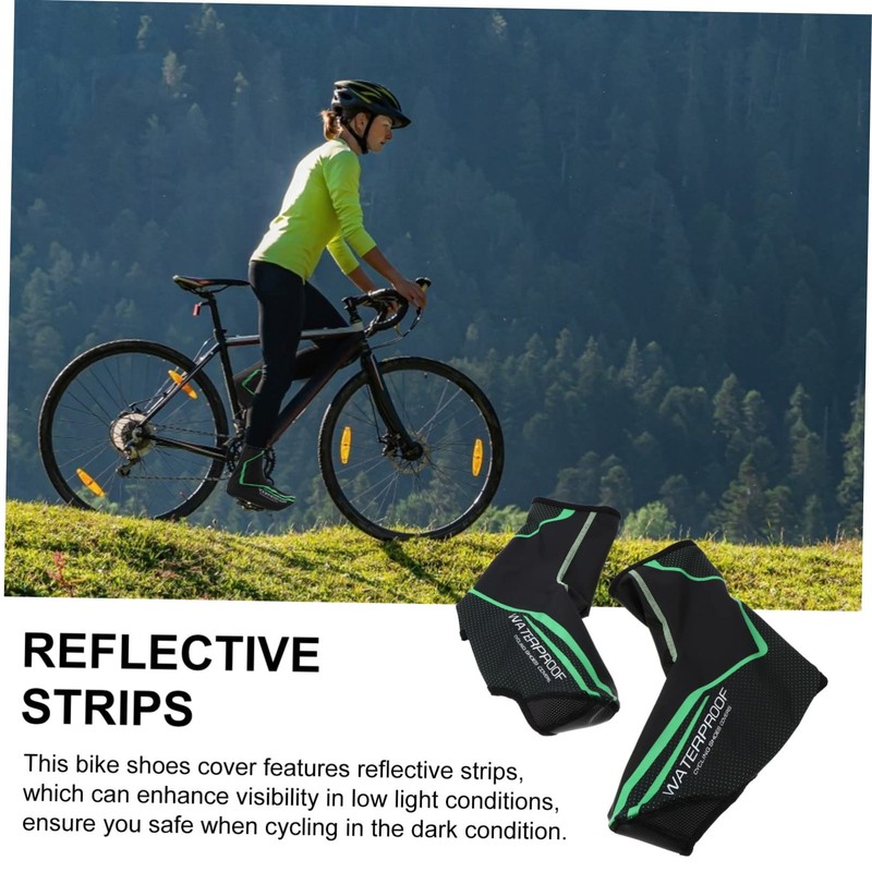 Mipcase 1Pair Unisex Bike Overshoes Winter Cycling Shoe Covers Windproof