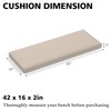 Shinnwa Waterproof Bench Cushion with Ties for Indoor Furniture, Dual-Layer