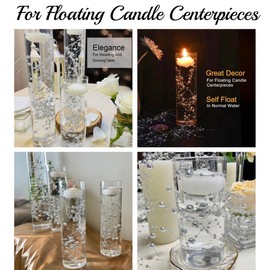 TeaSu 12pcs Pearl String for Wedding Centerpiece, Vase Filler and Decor for Floating Candles - Silver