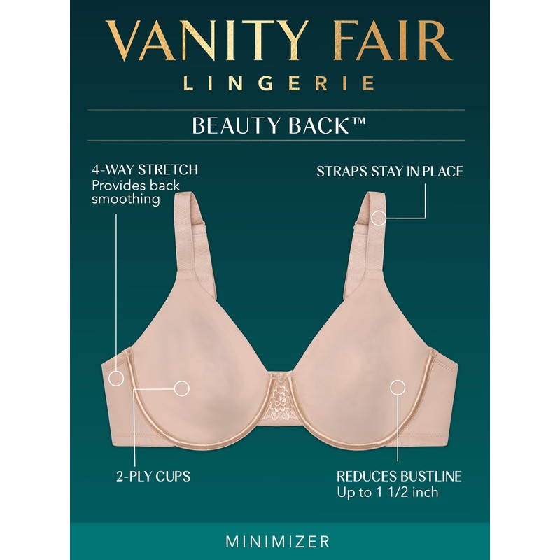 Vanity Fair Vanity Fair womens Beauty Back Smoothing Minimizer Bra,
