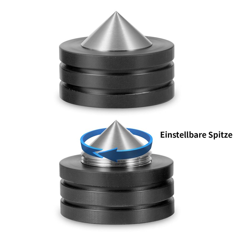 Tertullus Speaker Spikes Stainless Steel + POM Speaker Absorber Feet