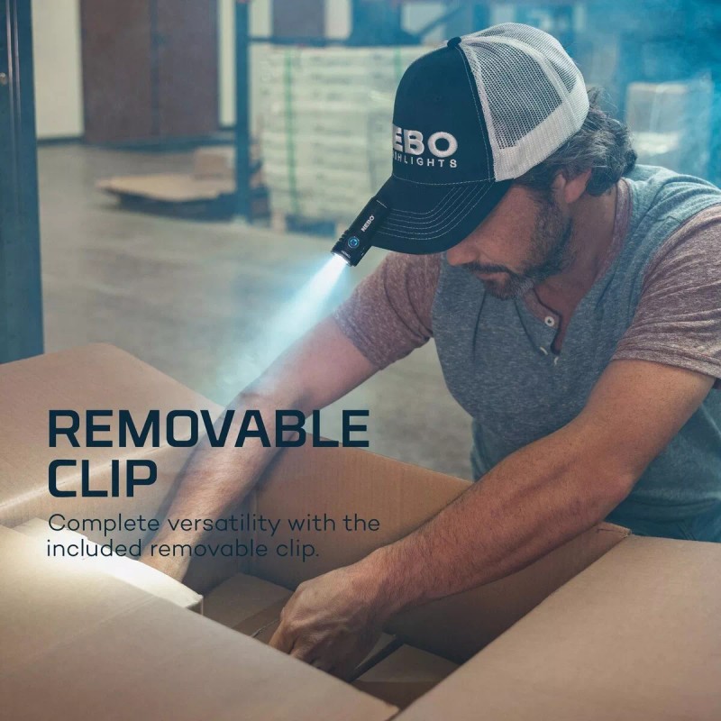 NEBO Torchy 1000 Lumen Rechargeable Pocket Flashlight W/ Belt Clip