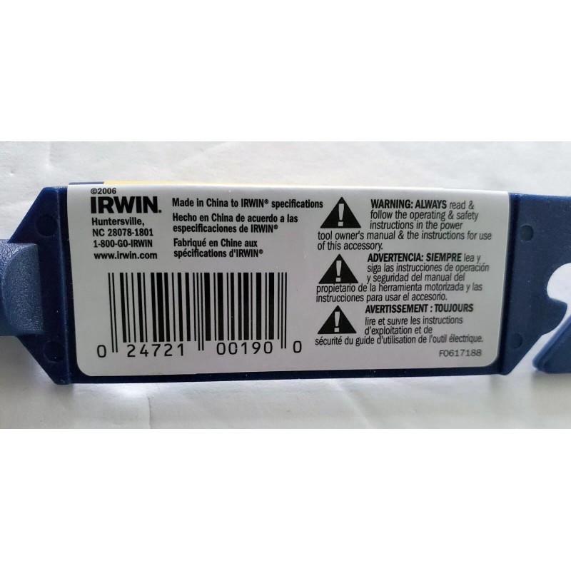 IRWIN 1/4" x 10" SpeedHammer Plus Drill Bit 322019 Concrete/Mason