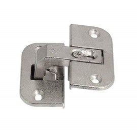 GedoTec Faltuerscharnier Corner cabinet hinge Door hinge Furniture hinge nickel-plated Fugue 4 - 18 mm Opening angle 150° Brand quality