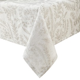 Chassic Elegant Damask Tablecloth for Small Rectangle Tables, Wrinkle and Stain Resistant Washable Floral Table Cloth, Vintage Toile Table Cover, 52 x 70 inches - Cream