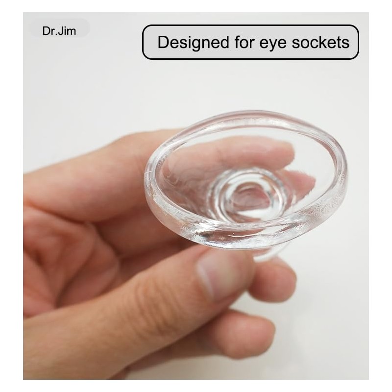 Dr.Jim Glass Eye Wash Cup for Eye Rinse,Cleansing with Storage