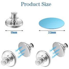 QZKJQDD 8 Pcs Magnetic Curtain Clips, Removable Round Curtain, Magnetic Holdback Button Pins to Prevent Light Leakage Magnetic Magnets Weights Buckle for Home Bedroom With 8 Magnetic Plates