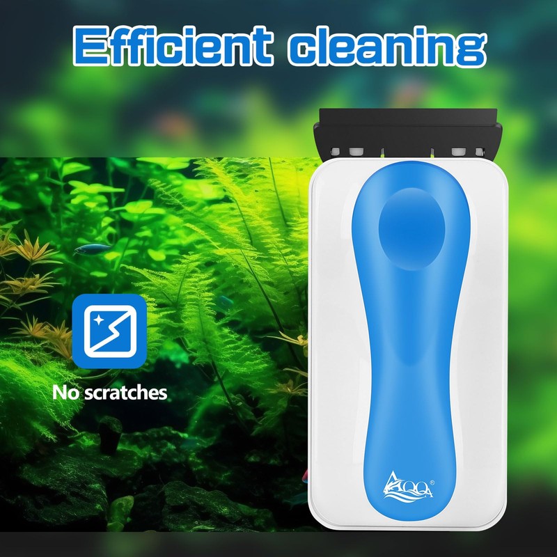 AQQA Aquarium Magnet Glass Cleaner,Dolphin Series-Fish Tank Algae Scraper Brush