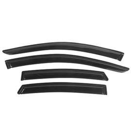 Window Visor Compatible with 2013-2018 Nissan Altima Sedan, Acrylic Unpainted Black Sun Rain Shade Guard Wind Vent Air Deflector by IKON MOTORSPORTS, 2014 2015 2016