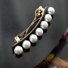 Pearl Hair Clips for Women-Gold Metal&Acetate Spring Clips for Thin