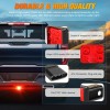 Nilight LED Brake Light Trailer Hitch Cover Square Red Lens