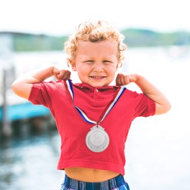 Toyvian 3 Pcs Medals for Awards: Gold Silver Bronze Award Medals with Ribbon - 1st 2nd 3rd Place Style - Winner Prizes for Sports, Games Competitions(1st 2nd 3rd Place)