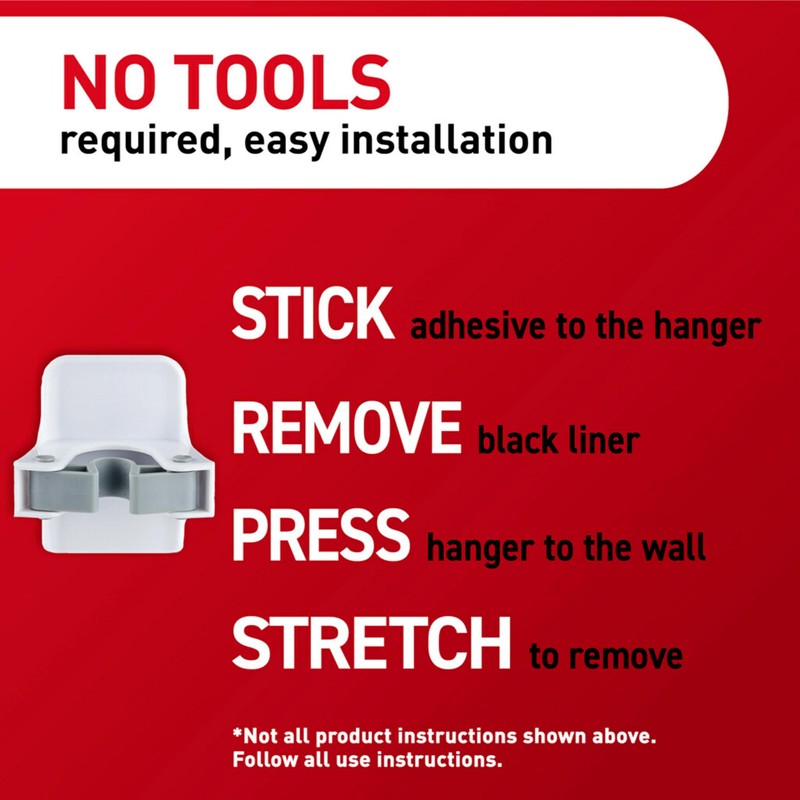 Command Broom and Mop Grippers, 3 Hangers and 6 Command