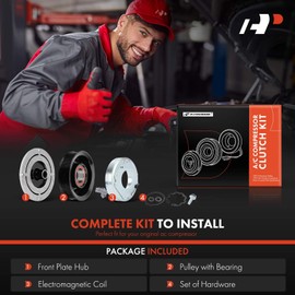 A-Premium Air Conditioner AC Compressor Clutch Kit Compatible with Lexus RX350, RX350L, IS250, IS300, IS350, IS200t, GS200t, GS300, GS350, RC200t, RC300, RC350 & Toyota Highlander, 2.0L 2.5L 3.5L
