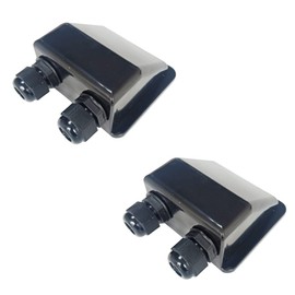 Pack of 2 Zonadah IP68 Solar Cable Entry Gland Waterproof ABS Solar Double Cable Entry Dual Cable Entry Housing for Solar Module of Motorhomes, Caravans and Ships