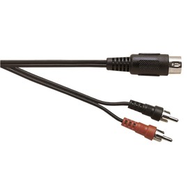 5 Pin din Male Plug to 2 x RCA Phono Plugs Screened Cable 1.2m