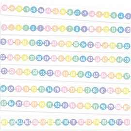 Number Line for Classroom Wall -20 to 120 Bulletin Board Border for Classroom Wall Decoration 32.5ft 1 Roll Math Classes Decor (Pastel)