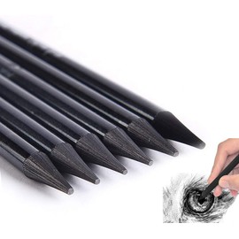 Set of 6 Wood-Free Graphite Pencils Set Black Full Lead Pencils Various Hardnesses HB 2B 4B 6B 8B EE Graphite Pencil Set for Sketching Pencils Graphite Drawing Set Pencils Painting Tools