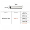 uxcell 8x80mm Dowel Pins, 5pcs 304 Stainless Steel Round Head