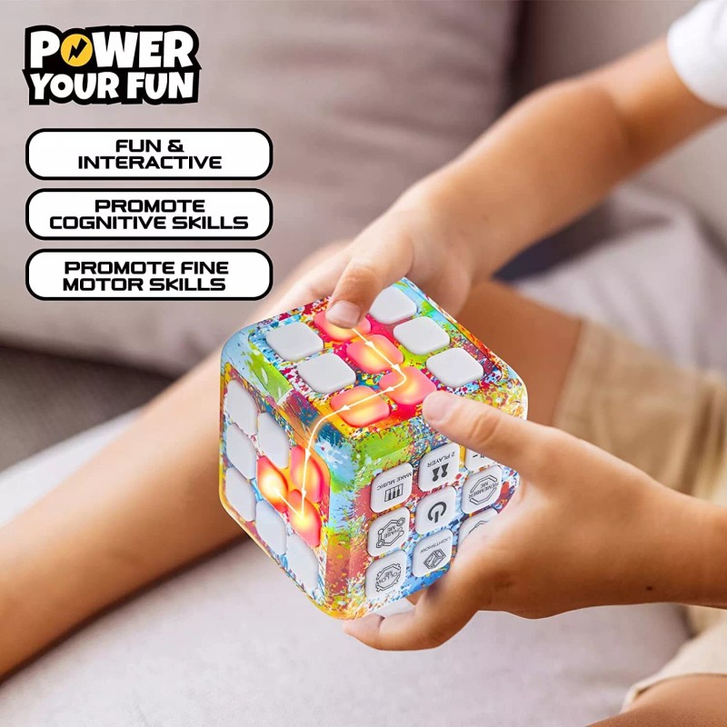 Power Your Fun Cubik LED Flashing Cube Memory Game -