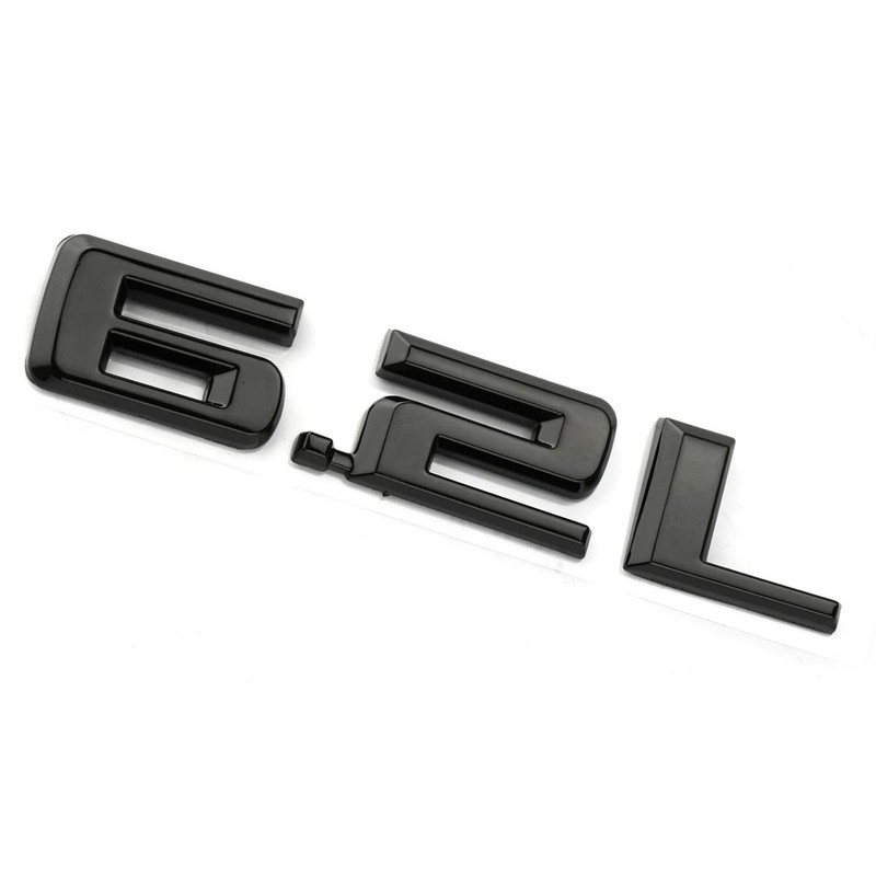 2pcs New 6.2L Emblems 3D Hood Badge Logo Compatible for