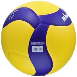 Mikasa V430W-BL Volleyball with Bell No. 4 for Junior High School Students and Women's, Yellow/Blue V430W-BL Recommended Inner Pressure 0.3 kgf/cm²