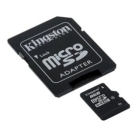 Kingston - Memoria Flash de Tarjeta microSDHC de Clase 4 de 8 GB con Adaptador SD SDC4/8 GB
