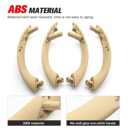 KVR F30 Door Pull Handle, Compatible with 3 Series F30 F31 F34 F80 2012-2018 & 4 Series F32 F33 F36 F82 F83 2014-2017(Left Rear + Right Rear, Beige)