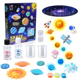 Planet Toy Solar System Project Kit: DIY Glow-in-The-Dark Planets Wind Chime Boys Toys Age 8-10 | Educational Science Kits Arts and Crafts for Kids Ages 6-12 | Stem Space Gifts & Summer Craft