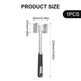 Hongoen 1 x Meat Tenderiser, Stainless Steel, Meat Tenderiser, Double-Sided Non-Stick Cutlet Tenderiser, Meat Hammer, Dishwasher Safe, Plating Iron, for Steak Cutlets Chops