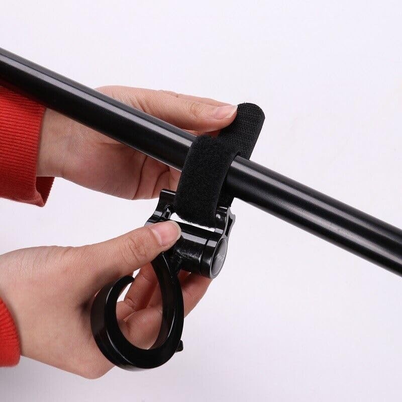 2 Pcs Walker Hook Hanging Multipurpose 360° Rotation Stroller Clip