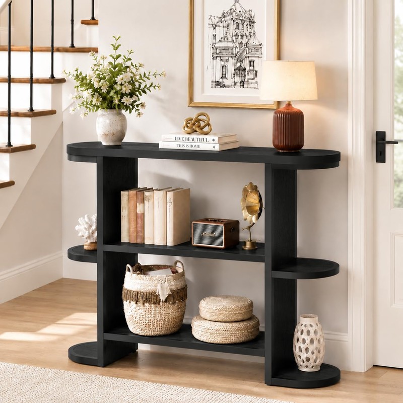 Gewudraw 39” Console Table with Storage, 3 Tier Entryway Table