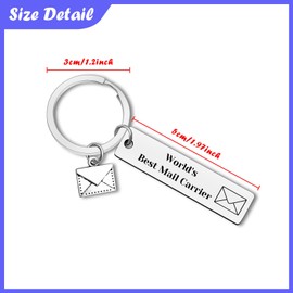 Mail Carrier Gifts Keychain Thank You Gift for Postal Worker Postman Mailman Mail Lady Jewelry Appreciation Gifts for Driver Coworker Post Office Worker Retirement Christmas Birthday Gift