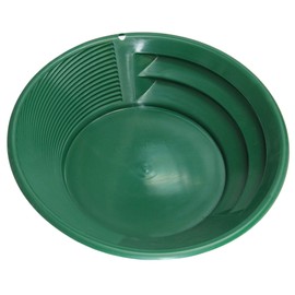 Sluice Fox Gold Pan with Vanishing Riffle Set; batea para oro Spiral Gold Finishing pan; Gold Rush Prospecting Supplies for Your Gold panning kit Green 11"