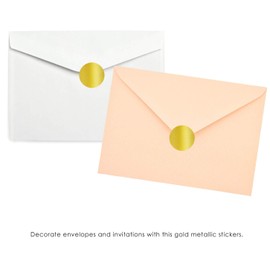 Royal Green Gold Sealing Sticker Round 3/4" inch - 19mm 1.9cm Holiday Envelope Seals - 600 Pack