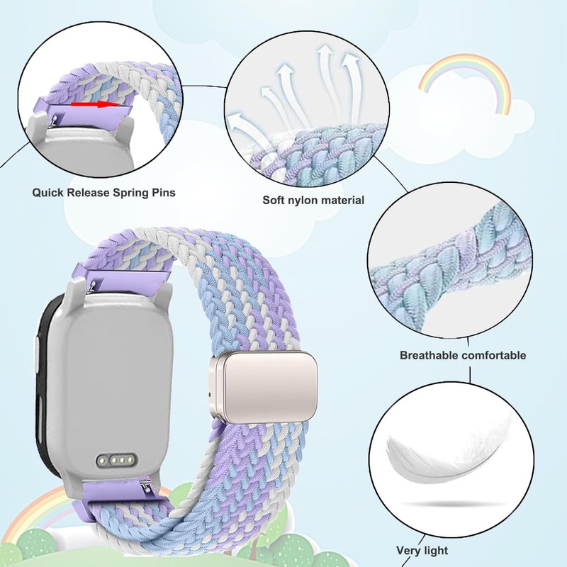 Issinlky Children's Nylon Braided Band Compatible with Xplora X6, Elastic