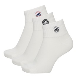 Fukusuke Socks 3126-111 Fukuske Women's Socks, Solid Color, One-Sided Embroidery, Short Socks, 3 Pairs, assorted 001