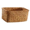 KOMBIUDA Rattan Storage Basket Handwoven Storage Basket Seagrass Woven Basket