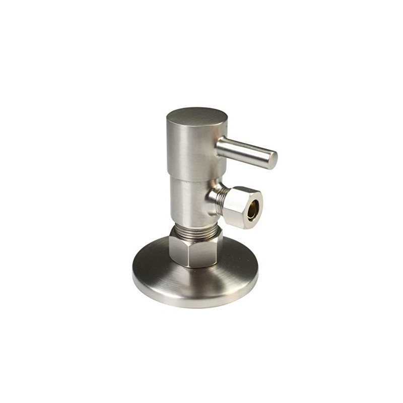 Westbrass D105QR-07 Round Lever 1/4-Turn Angle Stop 1/2" Copper x